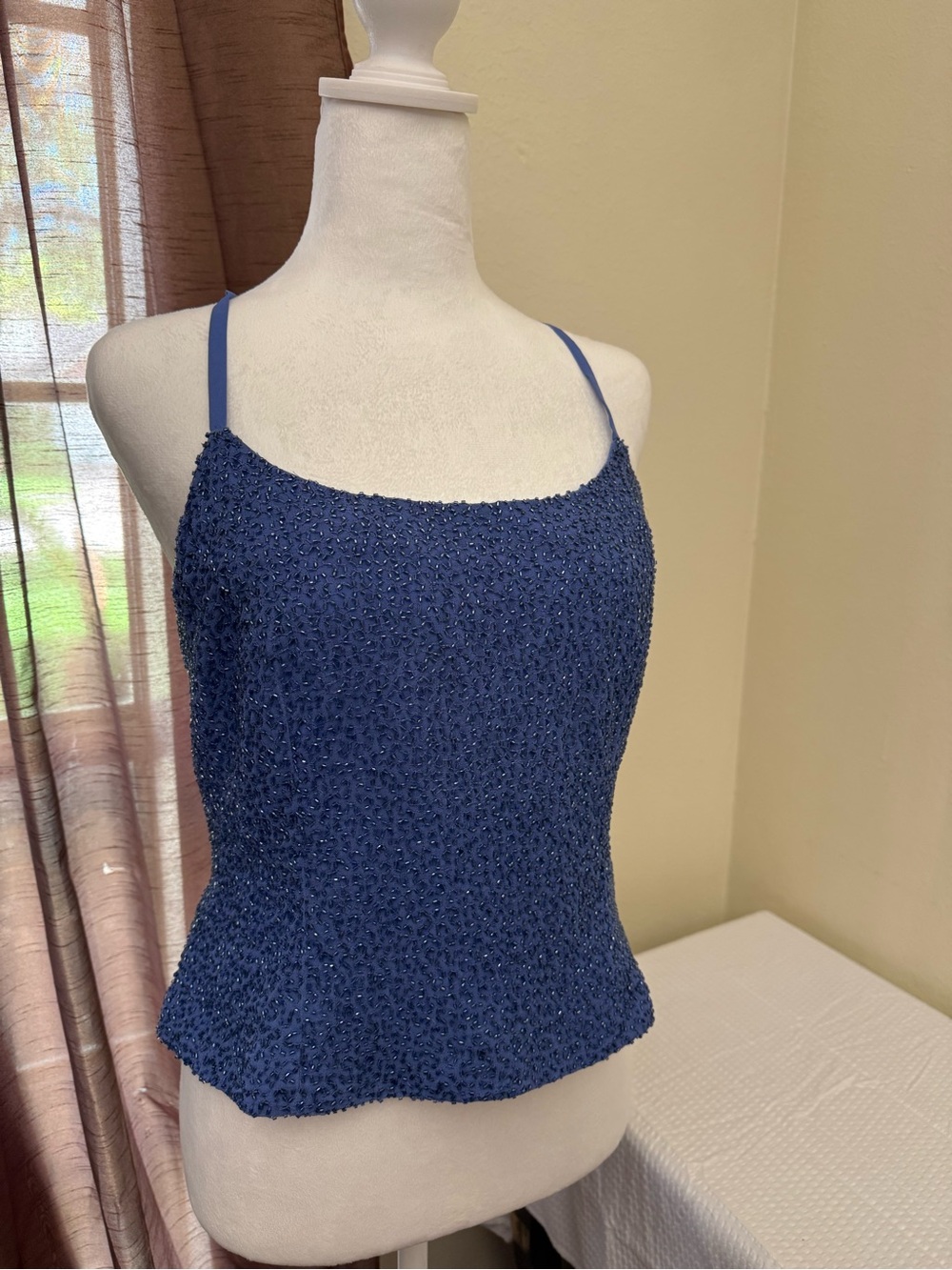 Jump Navy Beaded Spaghetti Strap Camisole